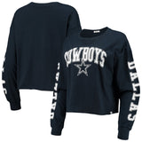 Dallas Cowboys Official Parkway ‘47 Brand Women’s Navy Long Sleeve T-Shirt