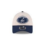 Dallas Cowboys Official 2024 NFL Historic Sideline Gridiron Classics New Era 9FORTY Stretch-Snap Hat - Stone/Navy