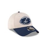 Dallas Cowboys Official 2024 NFL Historic Sideline Gridiron Classics New Era 9FORTY Stretch-Snap Hat - Stone/Navy
