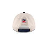 Dallas Cowboys Official 2024 NFL Historic Sideline Gridiron Classics New Era 9FORTY Stretch-Snap Hat - Stone/Navy