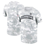 Dallas Cowboys Men’s The Nike Tee 2024 Salute To Service Performance DriFit T-Shirt - Arctic Camo