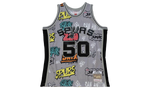 San Antonio Spurs David Robinson NBA Mitchell & Ness 1998 Hardwood Classics Slap Sticker Swingman Player Jersey