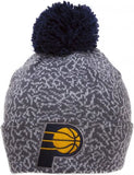 Indiana Pacers Cracked Pattern With Pom Mitchell & Ness Beanie