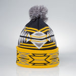 Indiana Pacers GeoTech Winter Beanie With Pom Mitchell & Ness - Navy/Yellow