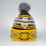 Indiana Pacers GeoTech Winter Beanie With Pom Mitchell & Ness - Navy/Yellow