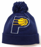 Indiana Pacers Adidas Winter Knit Ski Cuffed Beanie With Pom - Navy