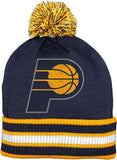 Indiana Pacers Adidas Winter Knit Ski Cuffed Beanie With Pom