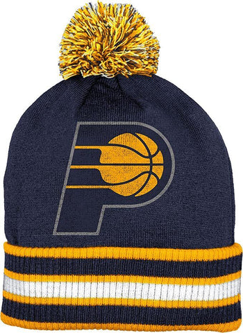 Indiana Pacers Adidas Winter Knit Ski Cuffed Beanie With Pom