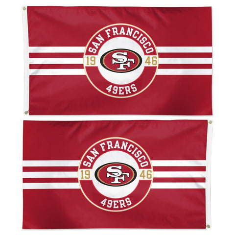 San Francisco 49ERS Wincraft 3’ x 5’ Double Sided Embroidered Applique Flag