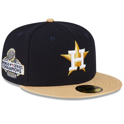 Houston Astros Authentic 2023 Gold Collection Official 2022 World Series Champions Patch New Era 59FIFTY Fitted Hat