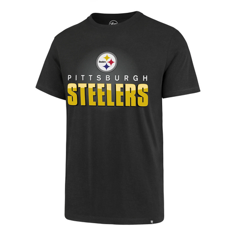 Pittsburgh Steelers Max Flex Super Rival ‘47 Brand T-Shirt - Charcoal