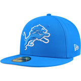 Detroit Lions Authentic Blue Team Logo New Era 59FIFTY Men’s Fitted Hat