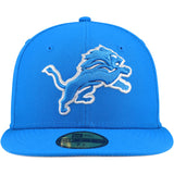 Detroit Lions Authentic Blue Team Logo New Era 59FIFTY Men’s Fitted Hat