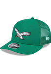 Philadelphia Eagles Throwback Low Profile New Era 9FIFTY Trucker Adjustable Snapback Hat Cap - Kelly Green