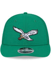 Philadelphia Eagles Throwback Low Profile New Era 9FIFTY Trucker Adjustable Snapback Hat Cap - Kelly Green