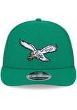 Philadelphia Eagles Throwback Low Profile New Era 9FIFTY Trucker Adjustable Snapback Hat Cap - Kelly Green