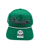 Philadelphia Eagles Adult Kelly Green Rope ‘47 Brand Overhand Hitch Adjustable Snapback Hat Cap