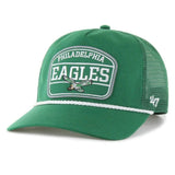 Philadelphia Eagles Adult Historic Hone Kelly Green Rope '47 Brand Hitch Adjustable Snapback Hat