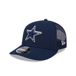 Dallas Cowboys Official NFL 2024 Draft Day Adult Navy New Era 9FIFTY Trucker Adjustable Snapback Hat Cap