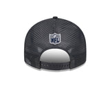 Dallas Cowboys 2024 Charcoal Draft Day New Era 9FIFTY Trucker Snapback Hat Cap
