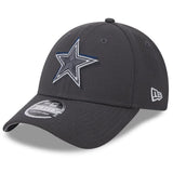 Dallas Cowboys Official NFL 2024 Draft Day Adult Graphite New Era 9FORTY Stretch-Snap Adjustable Hat Cap