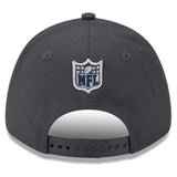 Dallas Cowboys Official NFL 2024 Draft Day Adult Graphite New Era 9FORTY Stretch-Snap Adjustable Hat Cap