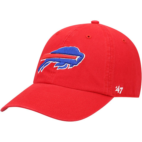 Buffalo Bills Adult Secondary Red ‘47 Brand Clean Up Adjustable Buckle Strap Hat Cap