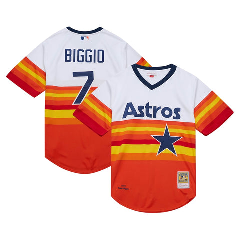 Craig Biggio Houston Astros 2004 Official MLB Mitchell & Ness Cooperstown Collection Throwback Jersey