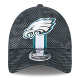 Philadelphia Eagles Black 2024 Sideline New Era 9FORTY Stretch-Snap Hat