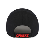 Kansas City Chiefs ‘47 Brand MVP Adjustable Velcro Hat Cap - Black