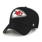 Kansas City Chiefs ‘47 Brand MVP Adjustable Velcro Hat Cap - Black