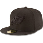 Philadelphia Eagles Black Out New Era 59FIFTY Fitted Hat