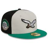 Philadelphia Eagles 2023 Historic Sideline New Era 59FIFTY Fitted Hat - Cream/Kelly Green