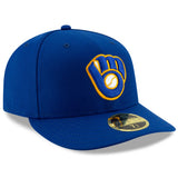 Milwaukee Brewers Official Team Royal Blue New Era 59FIFTY Low Profile Fitted Hat
