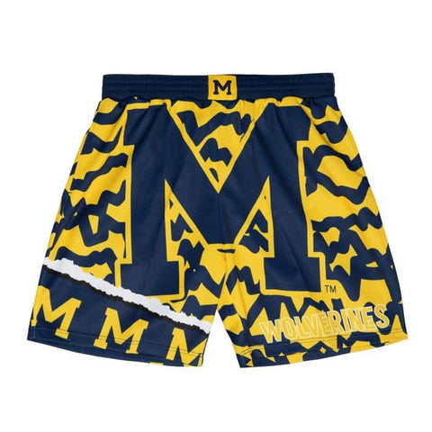 Michigan Wolverine’s Mitchell & Ness Jumbotron 2.0 Sublimated Shorts