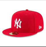 New York Yankees New Era 59FIFTY Basic Red & White Fitted Hat