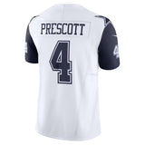 Dallas Cowboys Dak Prescott Nike White Game Team Jersey