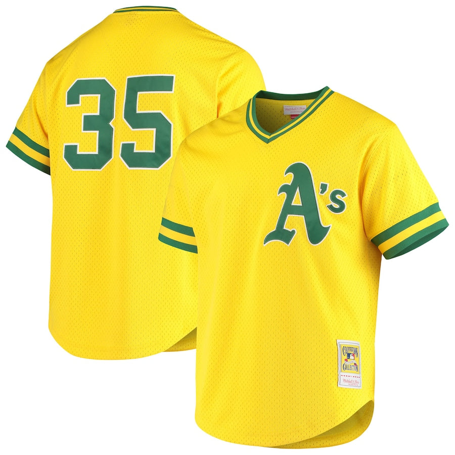 Oakland Athletics Rickey Henderson Mitchell & Ness Yellow 1984