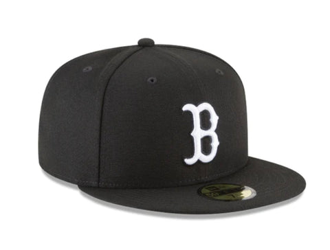 Boston Red Sox New Era 59fifty Basic Fitted Hat- Black /White – All  American Sportswear Online