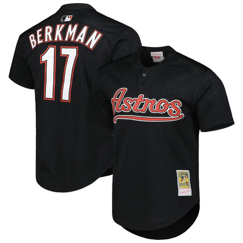 MLB Houston Astros Lance Berkman 2002 Mitchell & Ness Cooperstown Collection Pull Over Jersey