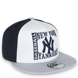 MLB NEW YORK YANKEES NEW ERA RETRO SPORT 9FIFTY SNAPBACK HAT - WHITE/NAVY BLUE