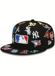 MLB All Over Black 59FIFTY Fitted Hat