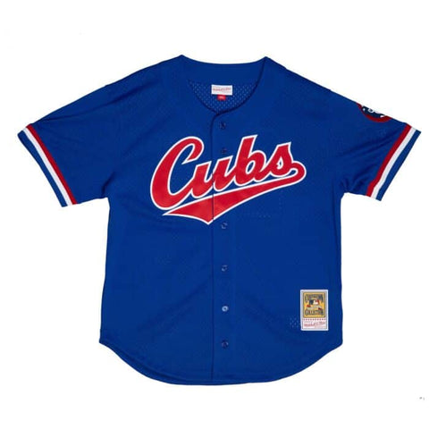 Chicago Cubs Ryne Sandberg 1996 Cooperstown Collection Button Up Jersey- Blue Script