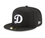 Los Angeles Dodgers New Era Basic Black and White “D” 59FIFTY Fitted Hat