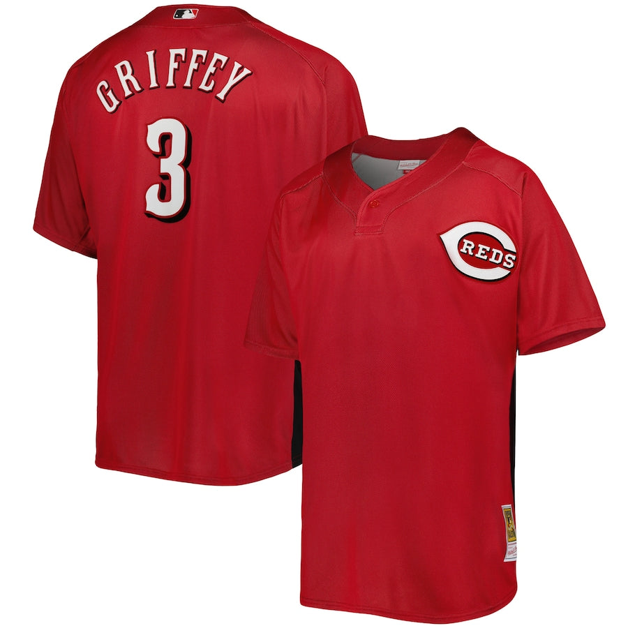 応援グッズ Cincinnati Reds Ken Griffey Jr jersey BL Cincinnati Reds Ken Griffey Jr. Mitchell & Ness Cooperstown