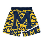 Michigan Wolverine’s Mitchell & Ness Jumbotron 2.0 Sublimated Shorts