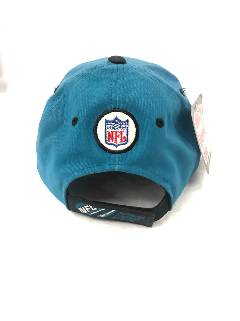 NFL, Accessories, Miami Dolphins Nfl Vintage Adjustable Strapback Hat Cap  Blue Green Raised Logo