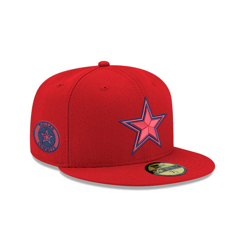 Dallas Cowboys Scarlet 59FIFTY Fitted Hat- Red/Royal