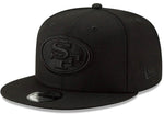 San Francisco 49ers Black On Black New Era 9FIFTY SnapBack Hat