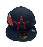 Dallas Cowboys Exclusive Roses 59FIFTY Fitted Hat- Black/Red